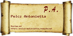Pelcz Antonietta névjegykártya